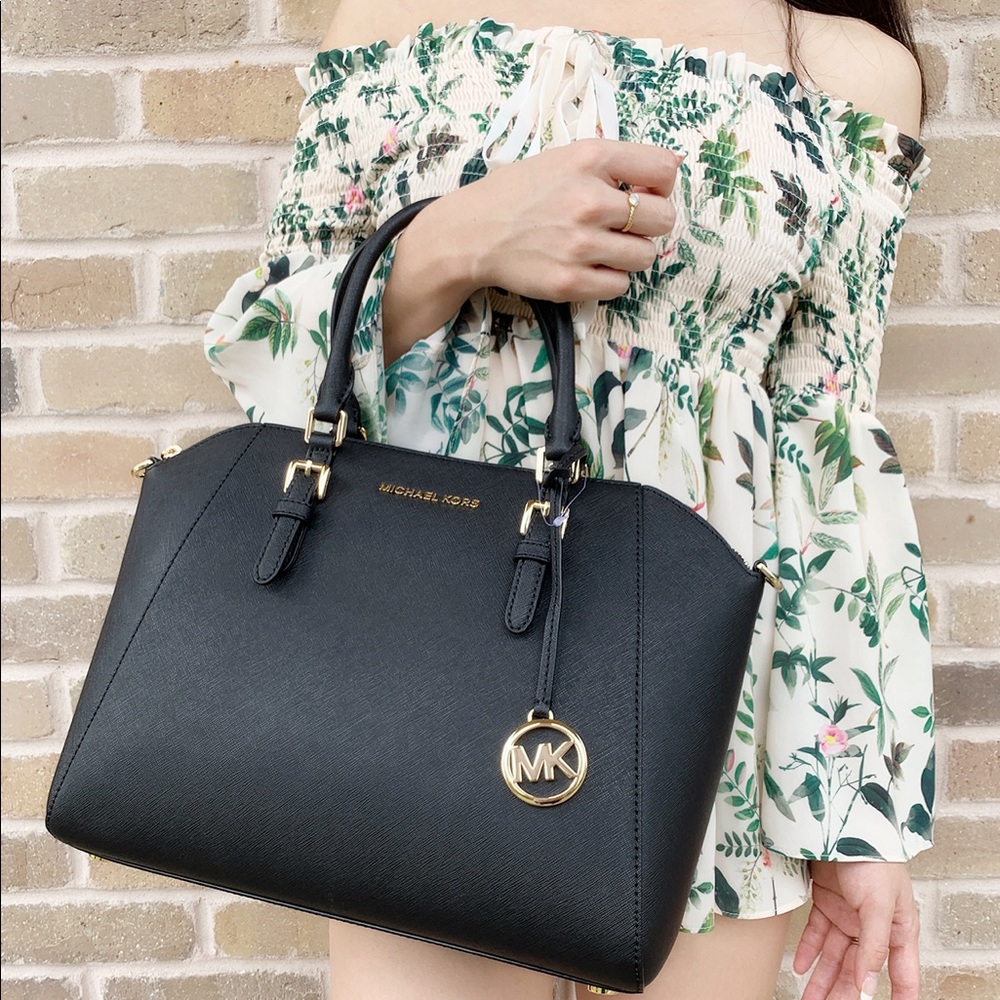 Gaby’sBags💕👜Michael kors large satchel black NWT - Picture 2 of 4